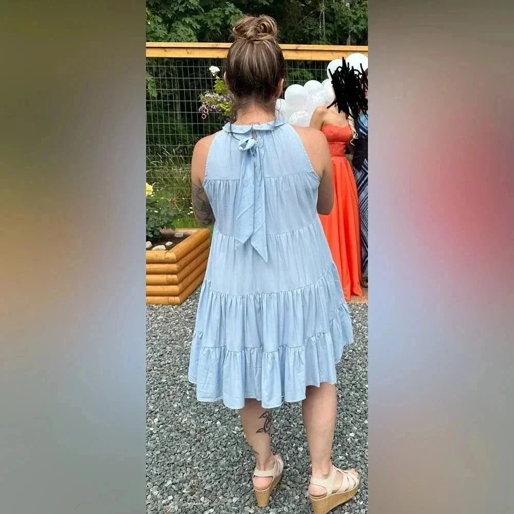 Pinch | Tiered Halter  Dress